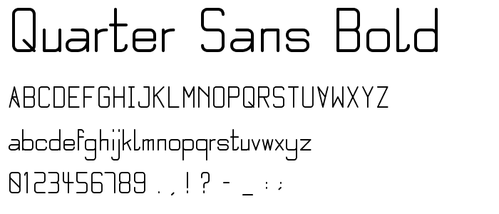 Quarter Sans Bold font